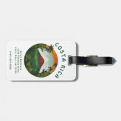 Costa Rica-vulkaan Bagagelabel (Achterkant horizontaal)