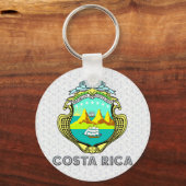 Costa Rica Wapen Sleutelhanger (Voorkant)