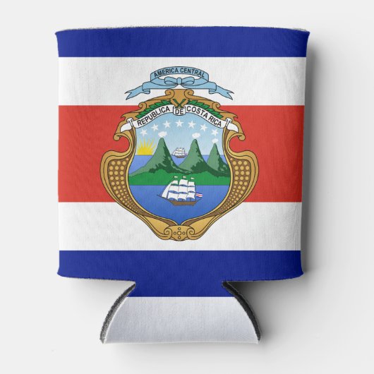 Costa Rica (wapen/vlag) Blikjeskoeler (Voorkant)
