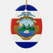 Costa Rica (wapen/vlag) Keramisch Ornament (Voorkant)