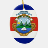 Costa Rica (wapen/vlag) Keramisch Ornament (Achterkant)
