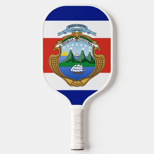 Costa Rica (wapen/vlag) Pickleball Paddle (Voorkant)