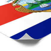Costa Rica (wapen/vlag) Poster (Hoek)
