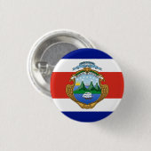 Costa Rica (wapen/vlag) Ronde Button 3,2 Cm (Voorkant /achterkant)