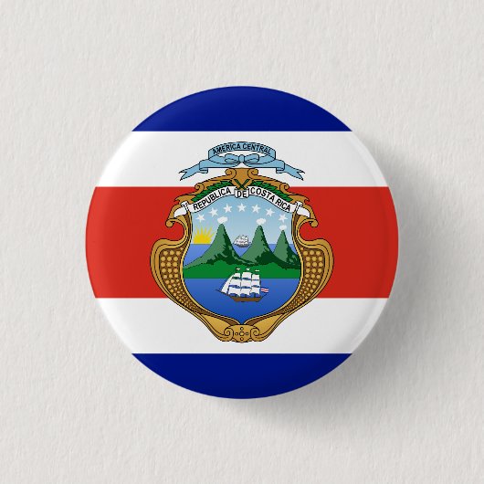 Costa Rica (wapen/vlag) Ronde Button 3,2 Cm (Voorkant)