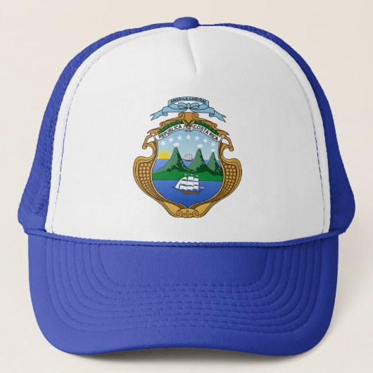 Costa Rica (wapen/vlag) Trucker Pet (Voorkant)