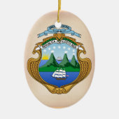 Costa Rica wapenstilstand Keramisch Ornament (Voorkant)