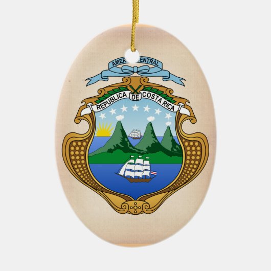 Costa Rica wapenstilstand Keramisch Ornament (Voorkant)