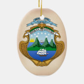 Costa Rica wapenstilstand Keramisch Ornament (Achterkant)