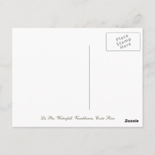 Costa Rica Waterval Briefkaart (Achterkant)