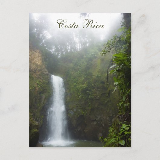 Costa Rica Waterval Briefkaart (Voorkant)