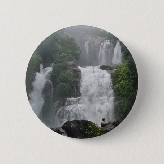 Costa Rica Waterval Ronde Button 5,7 Cm (Voorkant)