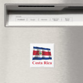 Costa Rica Waving Flag met naam Magneet (Insitu (Vaatwasser))