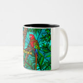 Costa Rica - Wilde Parrot Tweekleurige Koffiemok (Voorkant rechts)