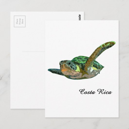 Costa Rica Zee Turtle Briefkaart (Voorkant / Achterkant)