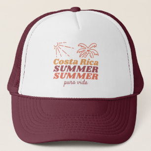 Costa Rica Zomer Retro Vakantie Souvenir Trucker Pet