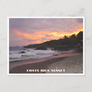 Costa Rica Zonsondergang op het strand Briefkaart