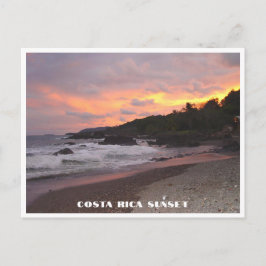 Costa Rica Zonsondergang op het strand Briefkaart