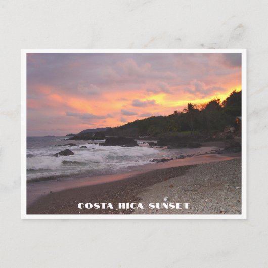 Costa Rica Zonsondergang op het strand Briefkaart (Voorkant)