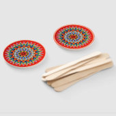 Costa Ricaan Oxcartwheel Kunst Handwaaier (Niet-gemonteerd)