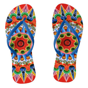 Costa Ricaan Oxcartwheel Kunst Teenslippers