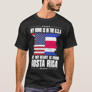 Costa Ricaans Amerikaans patriot Grown Proud Home T-shirt