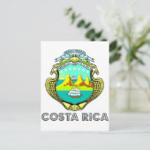 Costa Ricaans Emblem Briefkaart (Staand voorkant)