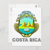 Costa Ricaans Emblem Briefkaart (Voorkant / Achterkant)