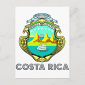 Costa Ricaans Emblem Briefkaart (Voorkant)
