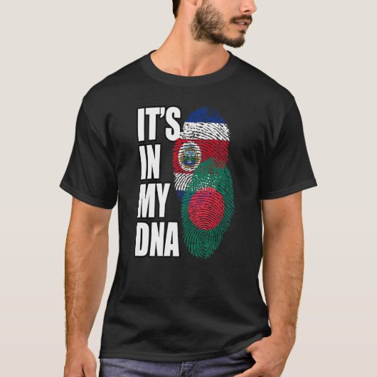 Costa Ricaans en Bengaals mengen DNA-vlag erfgoed T-shirt (Voorkant)