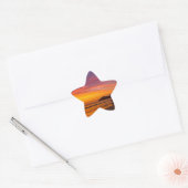 Costa Ricaans paar bij zonsondergang Ster Sticker (Envelop)