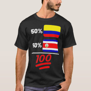 Costa Ricaans Plus Colombiaans Mi Vlag Erfgoed T-shirt