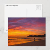 Costa Ricaans stel zonsondergang Briefkaart (Voorkant / Achterkant)