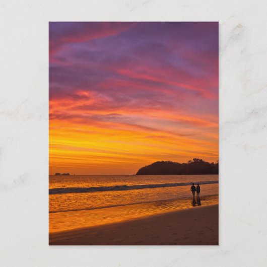 Costa Ricaans stel zonsondergang Briefkaart (Voorkant)