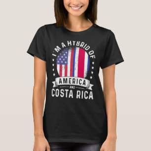 Costa Ricaanse Amerikaanse Patriot Grown Flag Humo T-shirt