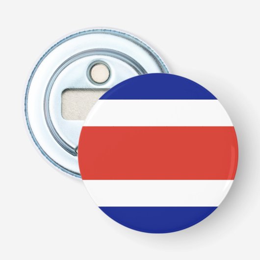Costa Ricaanse civiele vlag Button Flesopener (Voorkant)
