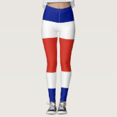 Costa Ricaanse civiele vlag Leggings (Voorkant)