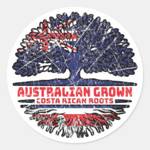 Costa Ricaanse Costa Rica Australian Australia Tre Ronde Sticker