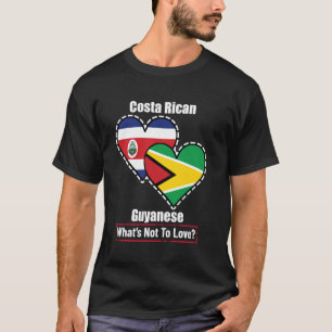 Costa Ricaanse Guyanese Hart Vlaggen Wat Is Er Nie T-shirt