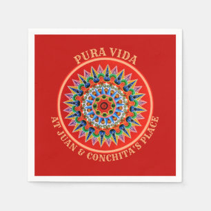 Costa Ricaanse kunst met aanpasbare tekst Servet