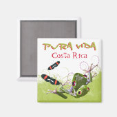 Costa Ricaanse Pura Vida magneet (Voorkant / Achterkant)