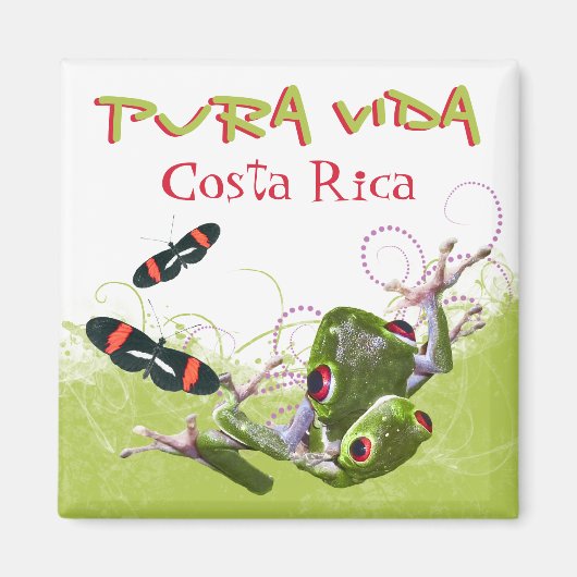 Costa Ricaanse Pura Vida magneet (Voorkant)