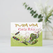 Costa Ricaanse Pura Vida Tree Frog Briefkaart (Staand voorkant)