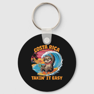Costa Ricaanse Vida Surfer Take It Easy Costa Rica Sleutelhanger