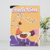Costa Ricaanse vintage reiskaart Kaart (Staand voorkant)