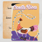 Costa Ricaanse vintage reiskaart Kaart (Voorkant / Achterkant)