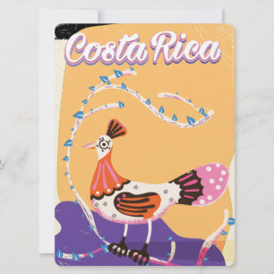 Costa Ricaanse vintage reiskaart Kaart