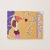 Costa Ricaanse vintage reisprent Legpuzzel (Horizontaal)