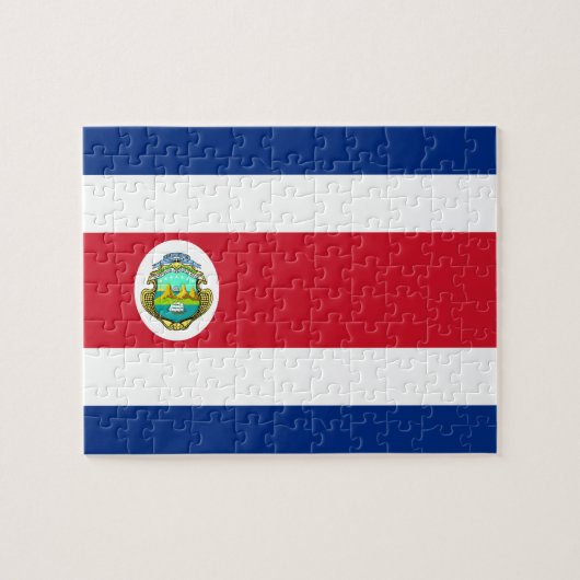 Costa Ricaanse vlag Legpuzzel (Horizontaal)