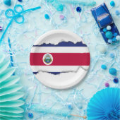 Costa Ricaanse vlag Papieren Bordje (Feest)